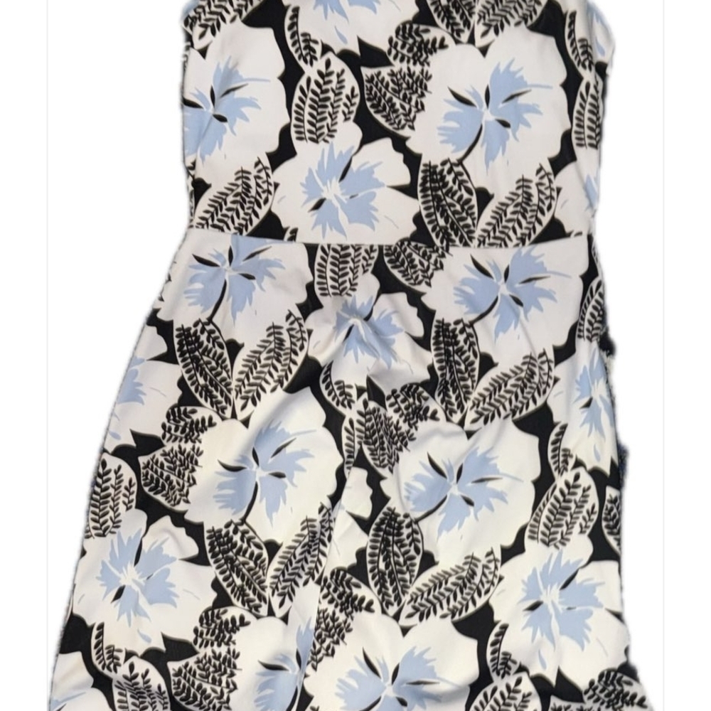 Laura Ashley Black and Blue Floral Dress